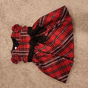 Bonnie Baby Plaid 2 piece Bow Dress - 18 months